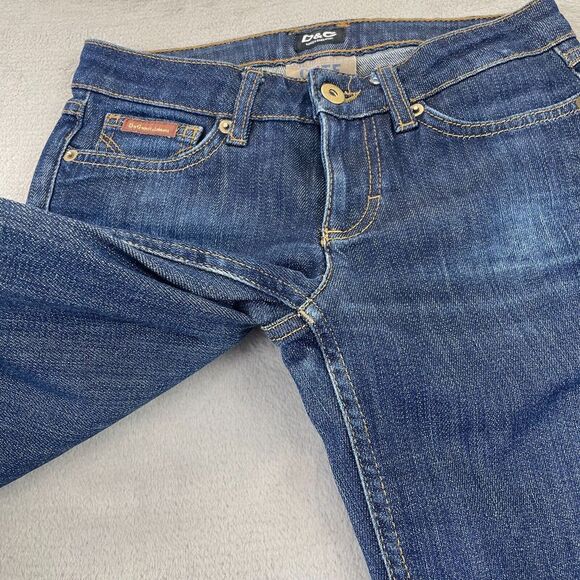 Dolce & Gabbana D&G Jeans Women 24 Blue Cute Slim Straight Back Logo Designer‎ - Picture 7 of 15